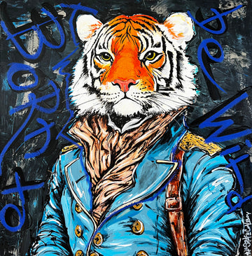 Born To Be Wild - Tiger Blue Text