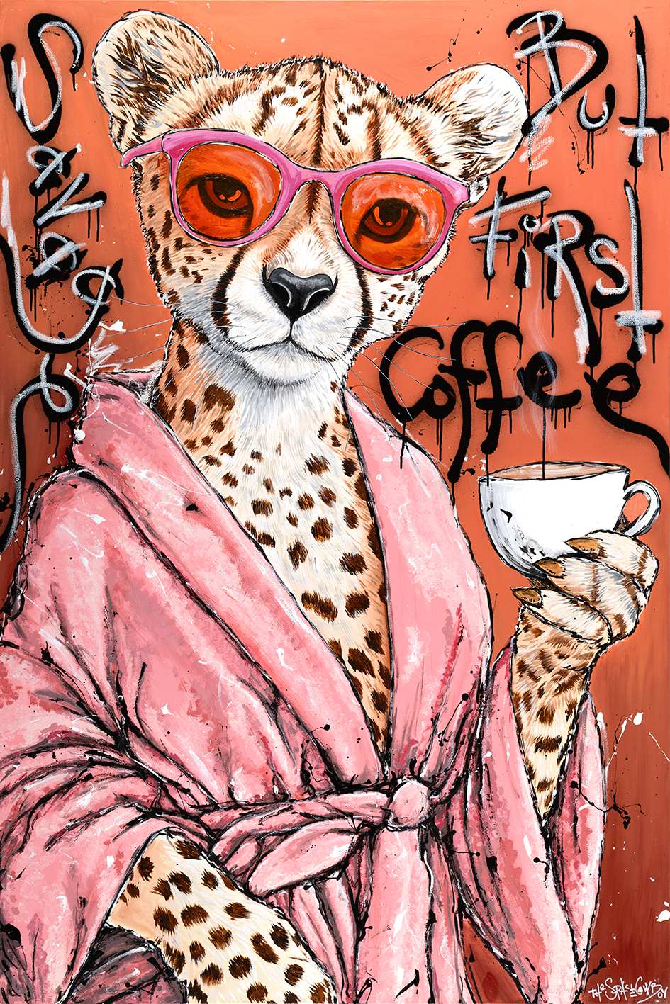 Savage but first coffee paper print