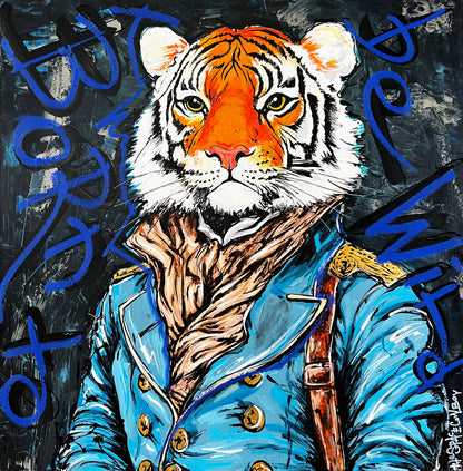 Born To Be Wild - Tiger Blue Text