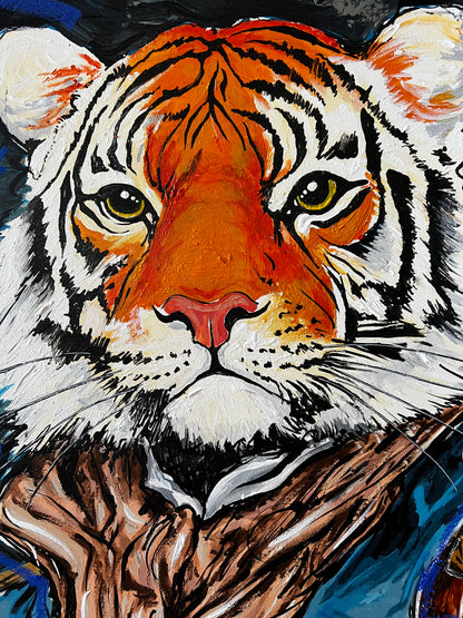 Born To Be Wild - Tiger Blue Text