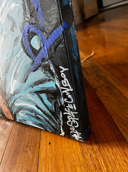Born To Be Wild - Tiger Blue Text