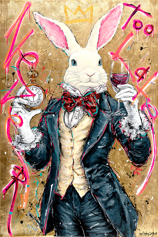 Never to late party gold canvas print