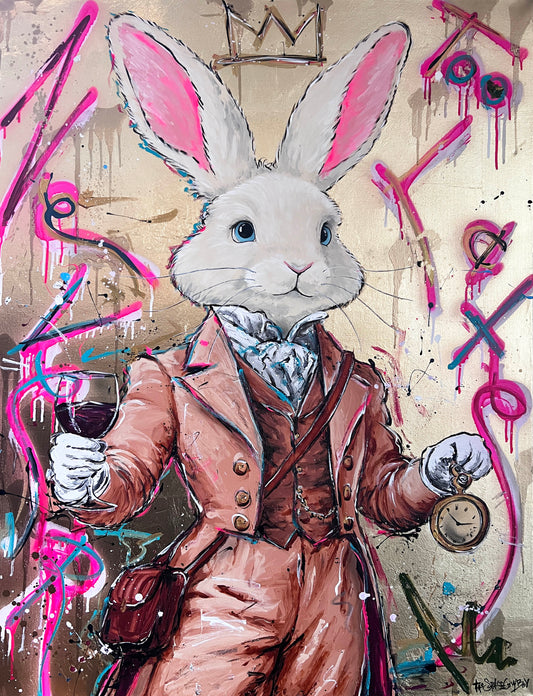 Never Too Late - Cute Gold Bunny