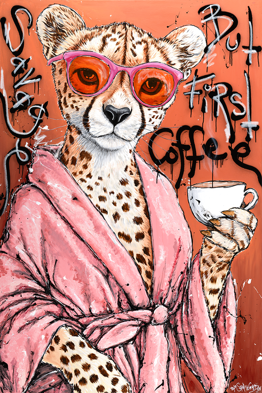 Savage but first coffee canvas print