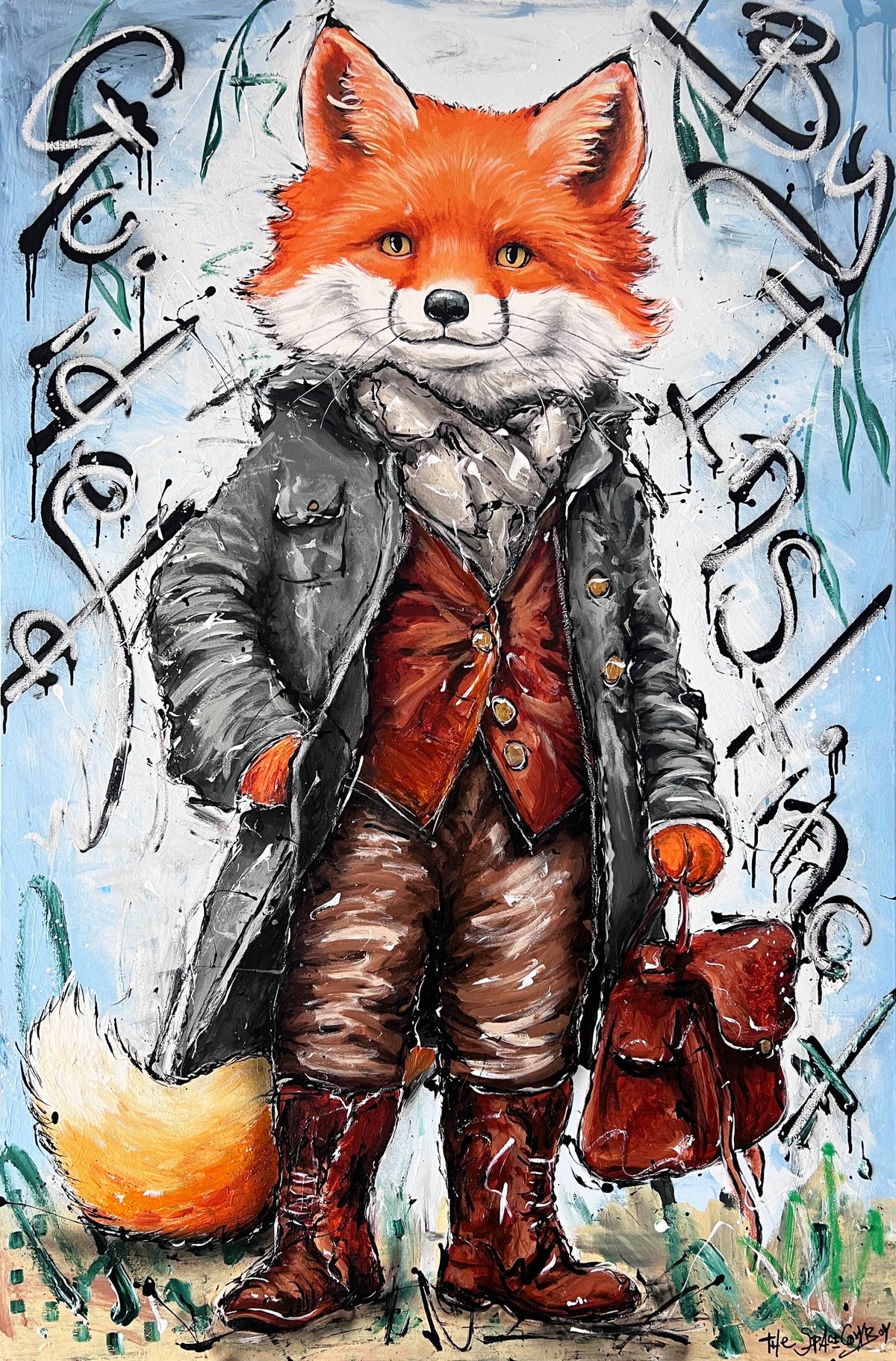 Guided By Instinct - Fox — original artwork by The Space Cowboy