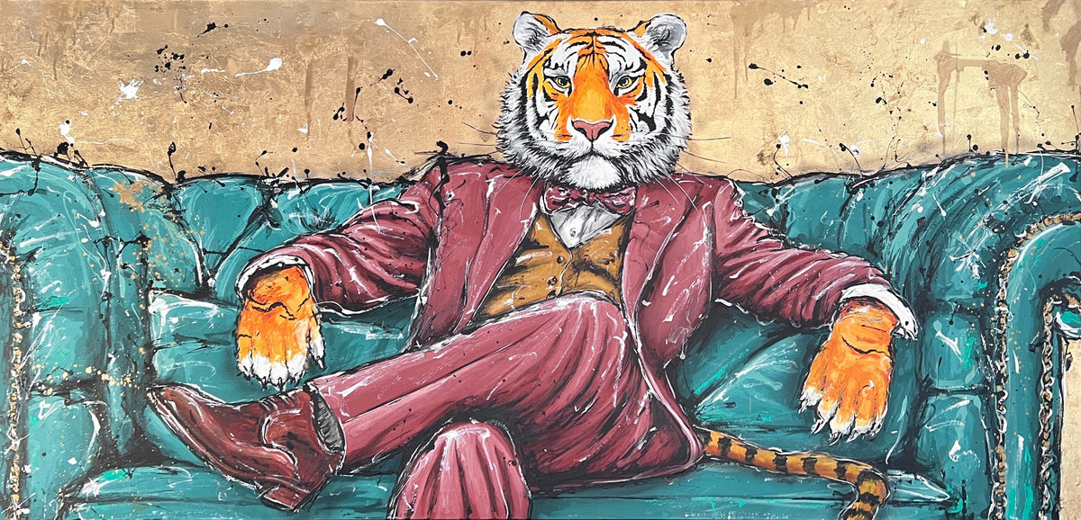 Tie Grr Luxe - Red Suit — original artwork by The Space Cowboy