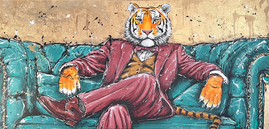 Tie Grr Luxe - Red Suit — original artwork by The Space Cowboy